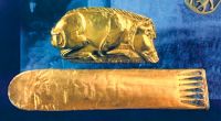 Золоті знахідки із скіфських курганів на території міста. I тис. до н.е.